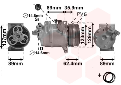 Airco compressor Van Wezel 1800K433