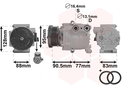 Airco compressor Van Wezel 1800K434