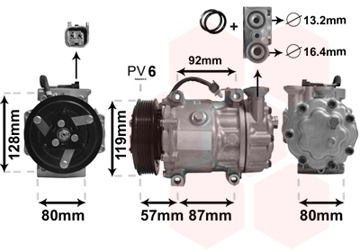 Airco compressor Van Wezel 1800K468