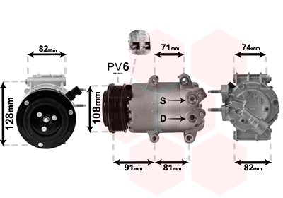 Airco compressor Van Wezel 1800K498