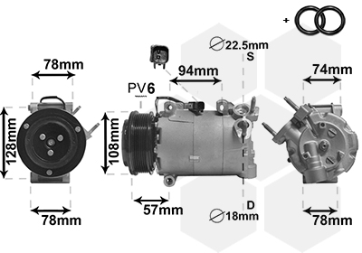 Airco compressor Van Wezel 1800K587