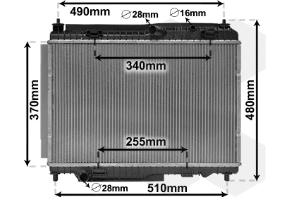 Radiateur Van Wezel 18012701