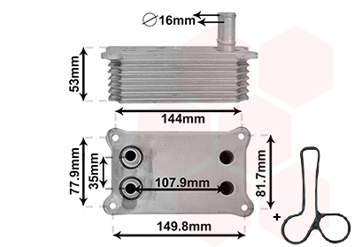 Oliekoeler motorolie Van Wezel 18013705