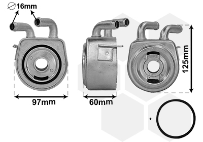 Oliekoeler motorolie Van Wezel 18013706