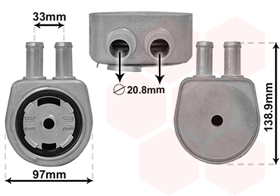 Oliekoeler motorolie Van Wezel 18013708