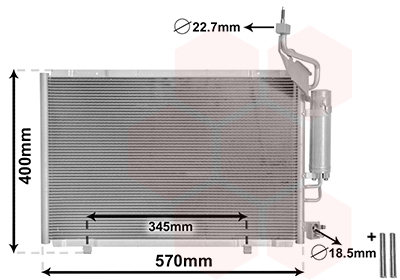 Airco condensor Van Wezel 18015706