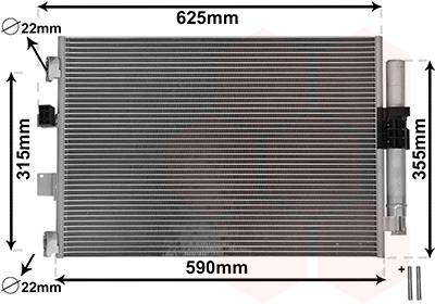 Airco condensor Van Wezel 18015709