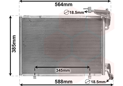 Airco condensor Van Wezel 18015711