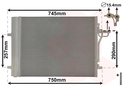 Airco condensor Van Wezel 18015717