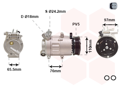 Airco compressor Van Wezel 1801K001