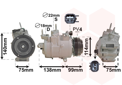 Airco compressor Van Wezel 1801K704