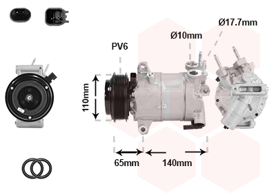 Airco compressor Van Wezel 1801K732