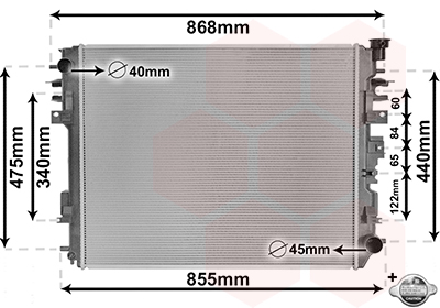 Radiateur Van Wezel 20012708