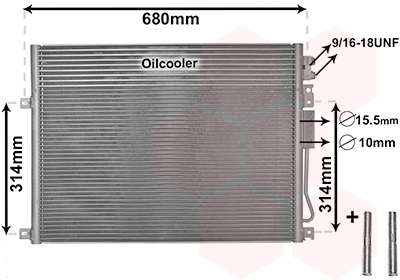 Airco condensor Van Wezel 21005045