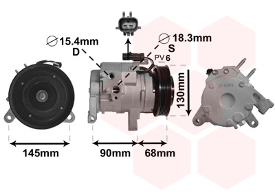 Airco compressor Van Wezel 2100K133