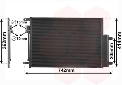 Airco condensor Van Wezel 21015702