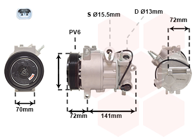 Airco compressor Van Wezel 2101K001