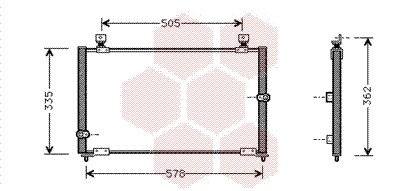 Airco condensor Van Wezel 25005108