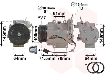 Airco compressor Van Wezel 2500K235