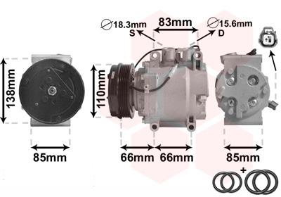 Airco compressor Van Wezel 2500K260