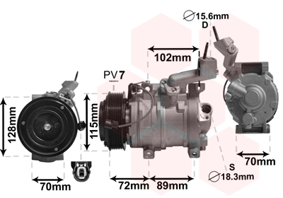 Airco compressor Van Wezel 2500K270