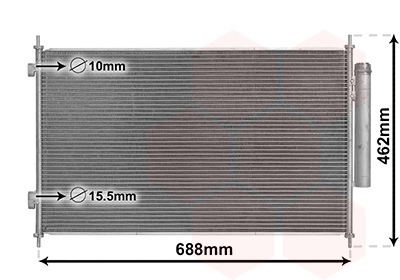 Airco condensor Van Wezel 25015700