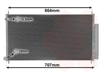 Airco condensor Van Wezel 25015704