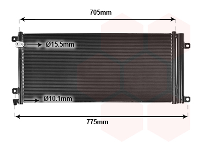 Airco condensor Van Wezel 25015710