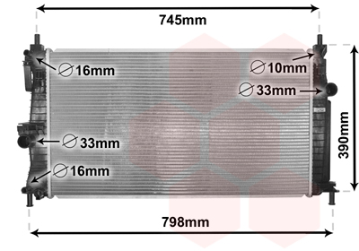 Radiateur Van Wezel 27002254