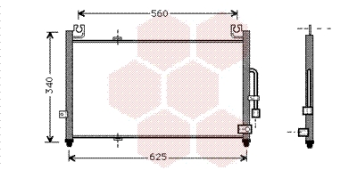 Airco condensor Van Wezel 27005104