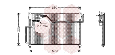 Airco condensor Van Wezel 27005107