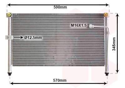 Airco condensor Van Wezel 27005112