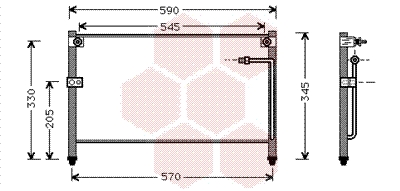 Airco condensor Van Wezel 27005118