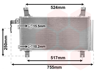 Airco condensor Van Wezel 27005157