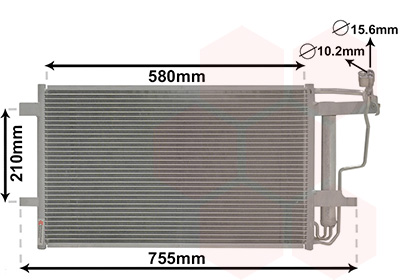 Airco condensor Van Wezel 27005242