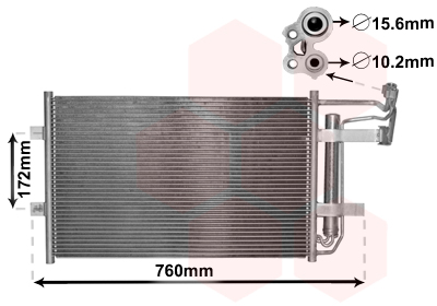 Airco condensor Van Wezel 27005252