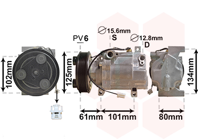 Airco compressor Van Wezel 2700K207