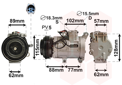 Airco compressor Van Wezel 2700K276