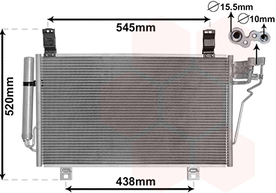 Airco condensor Van Wezel 27015700