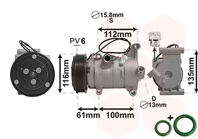 Airco compressor Van Wezel 2701K700