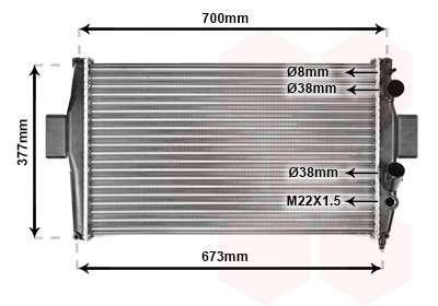 Radiateur Van Wezel 28002022