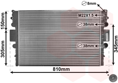 Radiateur Van Wezel 28002043