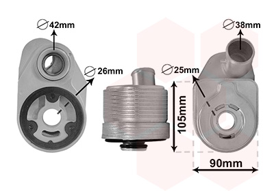 Oliekoeler motorolie Van Wezel 28003136