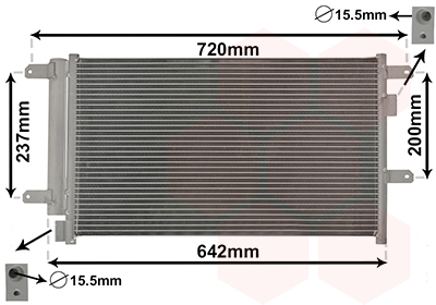 Airco condensor Van Wezel 28005089