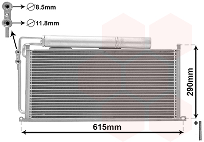 Airco condensor Van Wezel 29005007