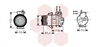 Airco compressor Van Wezel 2900K009