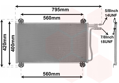 Airco condensor Van Wezel 30005219