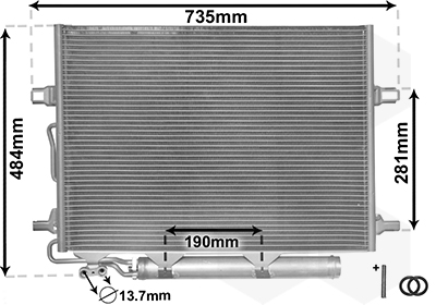 Airco condensor Van Wezel 30005307