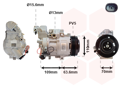 Airco compressor Van Wezel 3000K075