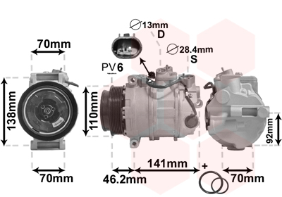 Airco compressor Van Wezel 3000K091